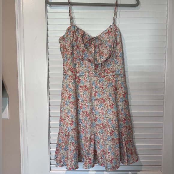 Blue Rain Short Floral Dress - Picture 1 of 3